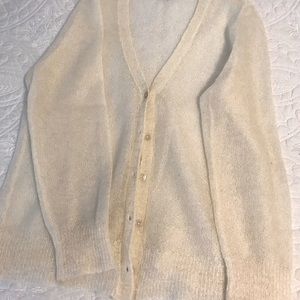 Cardigan, ivory white